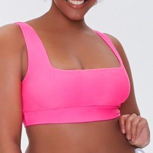 Forever 21 Pink Square Neckline Bikini Top